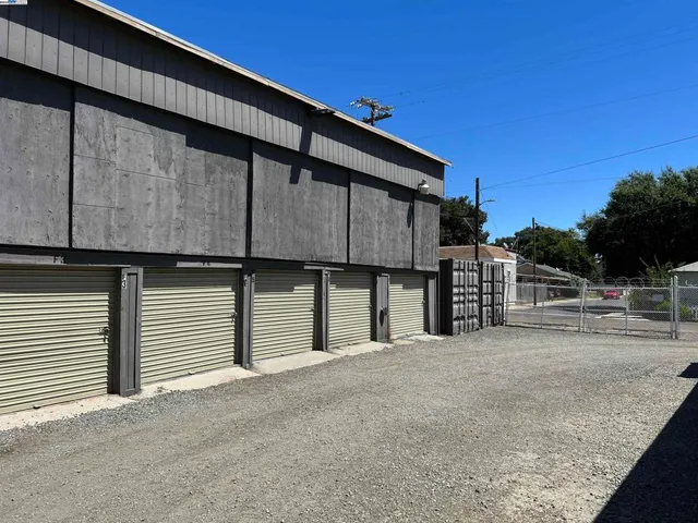 a view of a wooden door