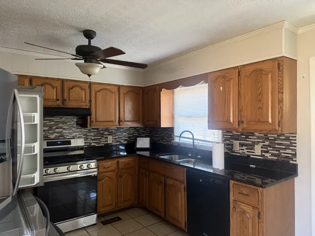 a room with fireplace