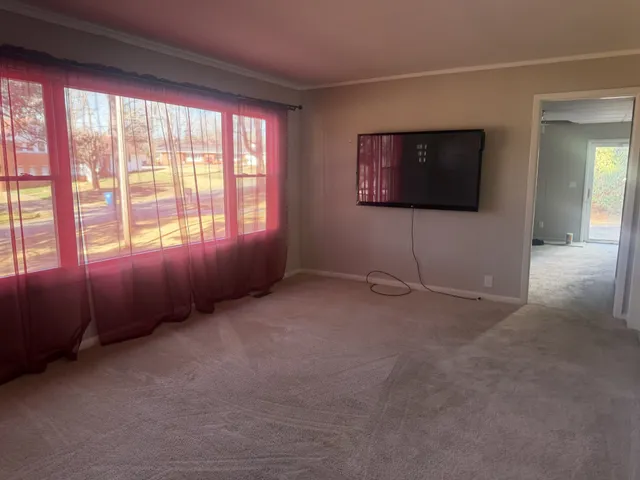 an empty room with a window