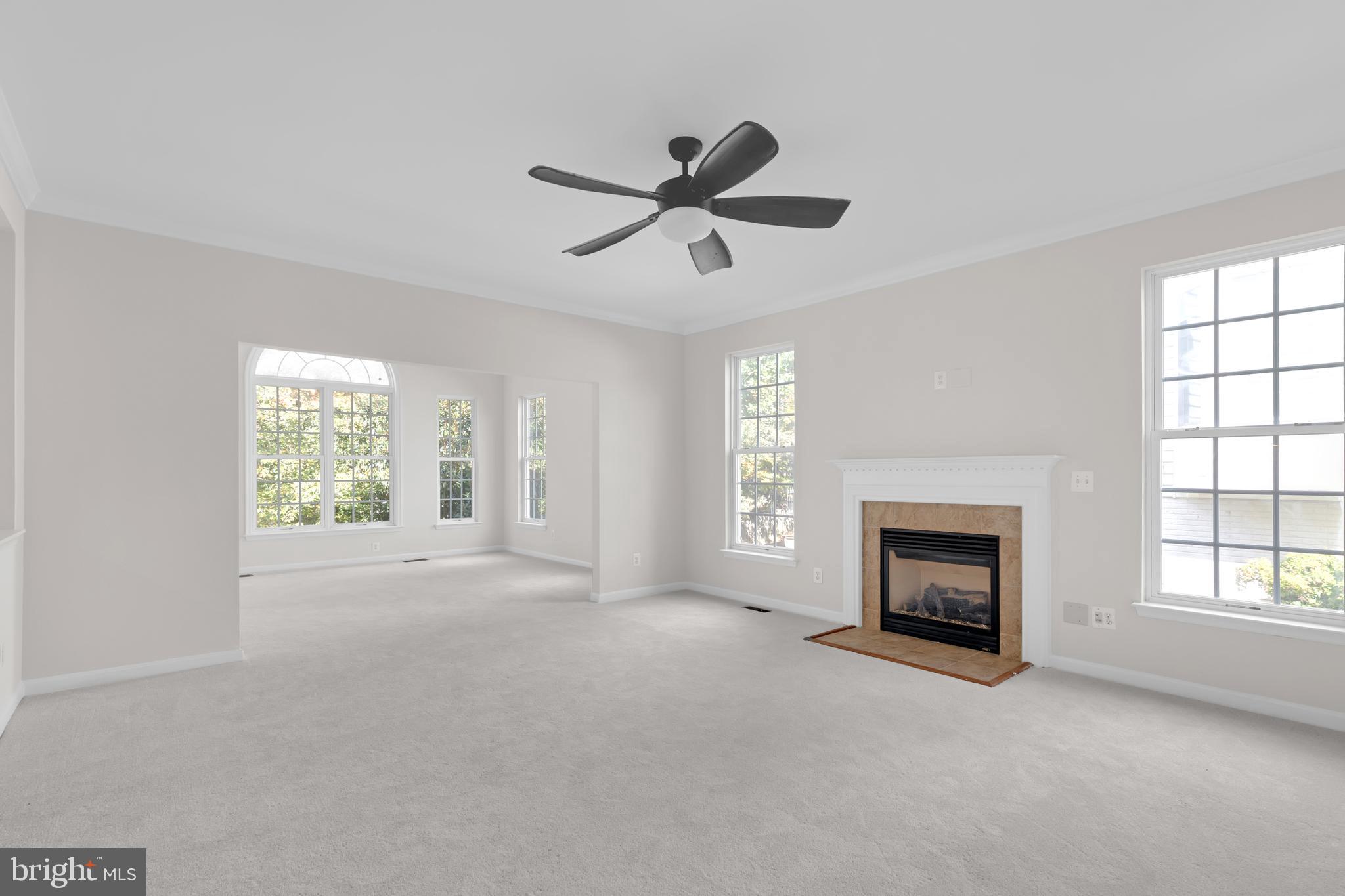 8566 Brickshire Lane Manassas, VA 20112 - Photo 11 of 59 a view of empty room with a fireplace and windows