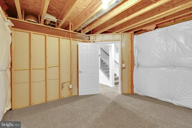 a view of a deck with a trees