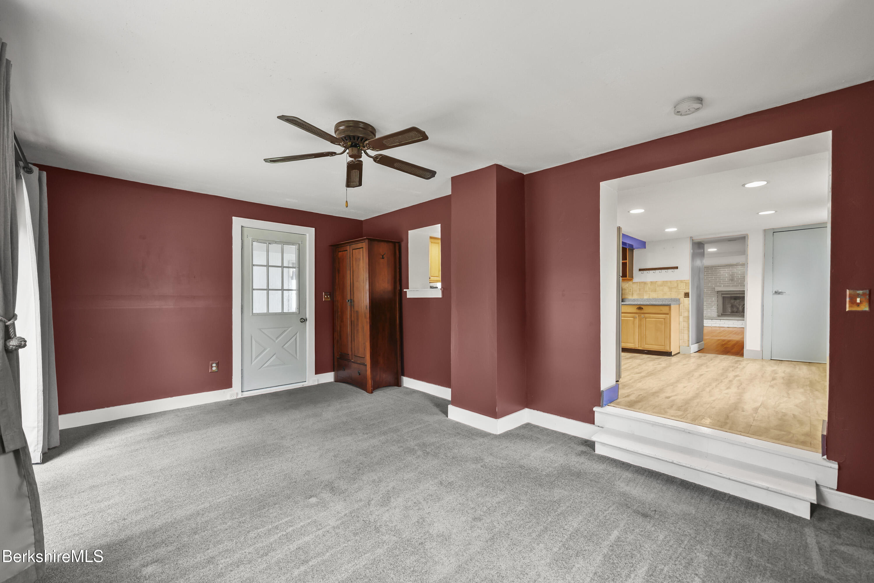 2801 State Road Richmond, MA 01254 - Photo 21 of 46 a view of livingroom with hardwood floor and a ceiling fan