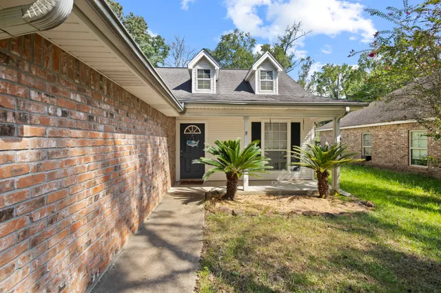 a view of house with a garden