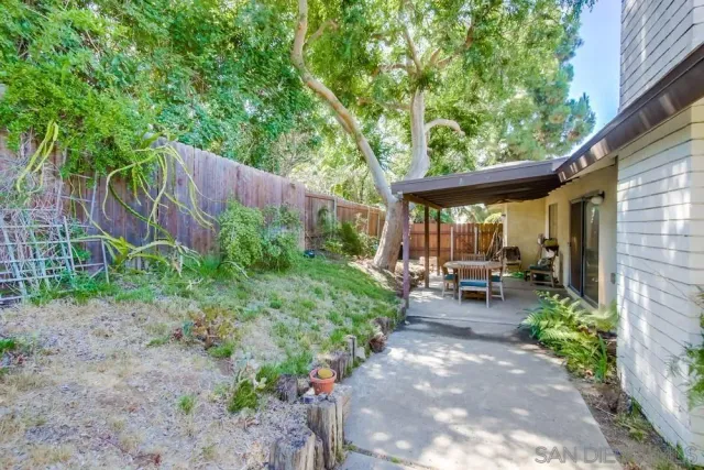 a view of a backyard with a garden