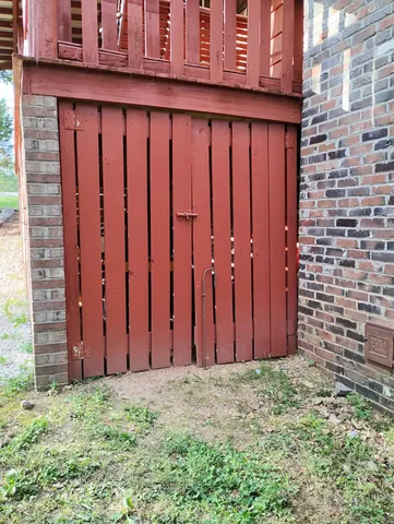 a view of wooden fence