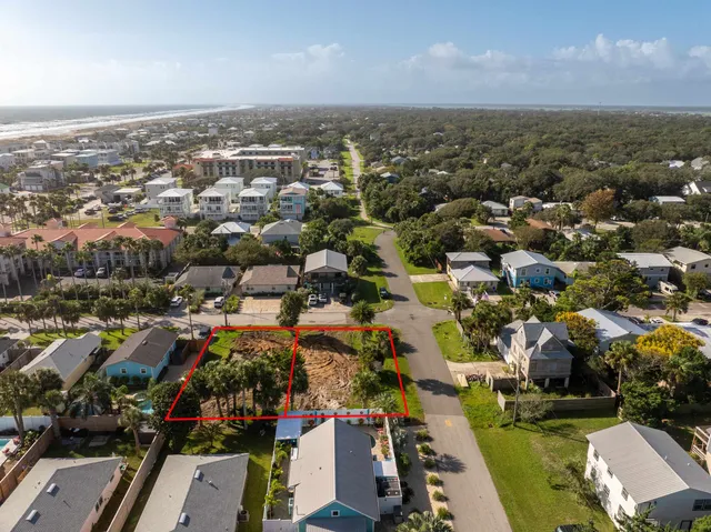 an aerial view of a city with lots of residential buildings