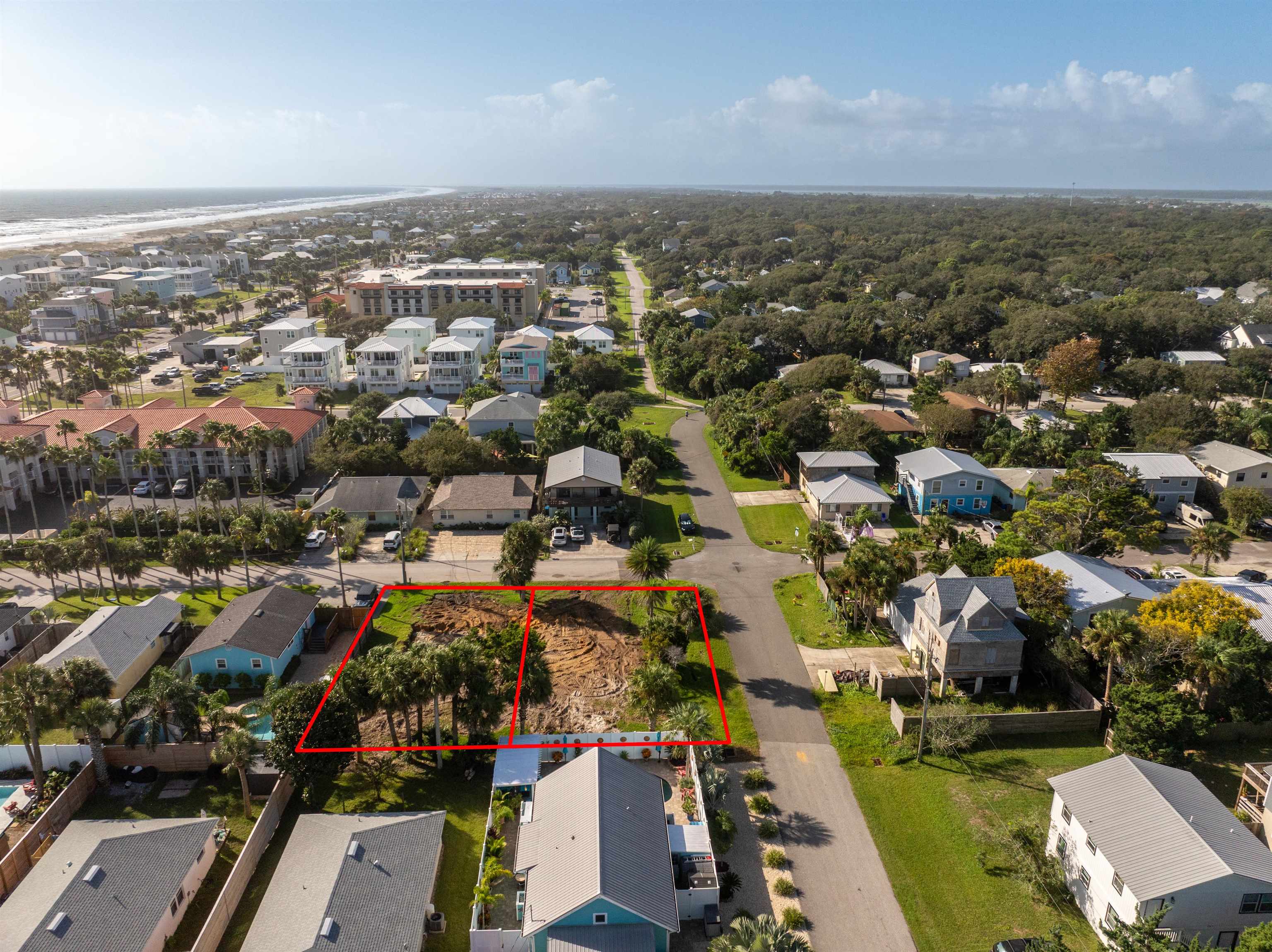 120 9th Street St. Augustine, FL 32080 - Photo 3 of 10 an aerial view of a city with lots of residential buildings