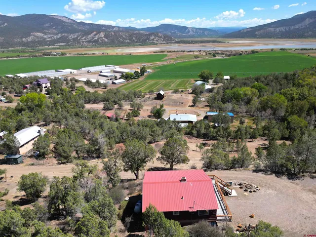 a view of a lake with a mountain