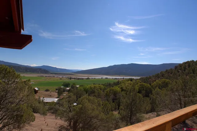 a view of lake with mountain