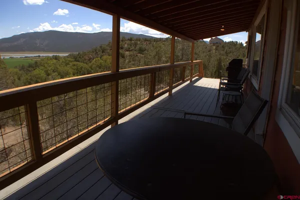 a view of balcony with couch