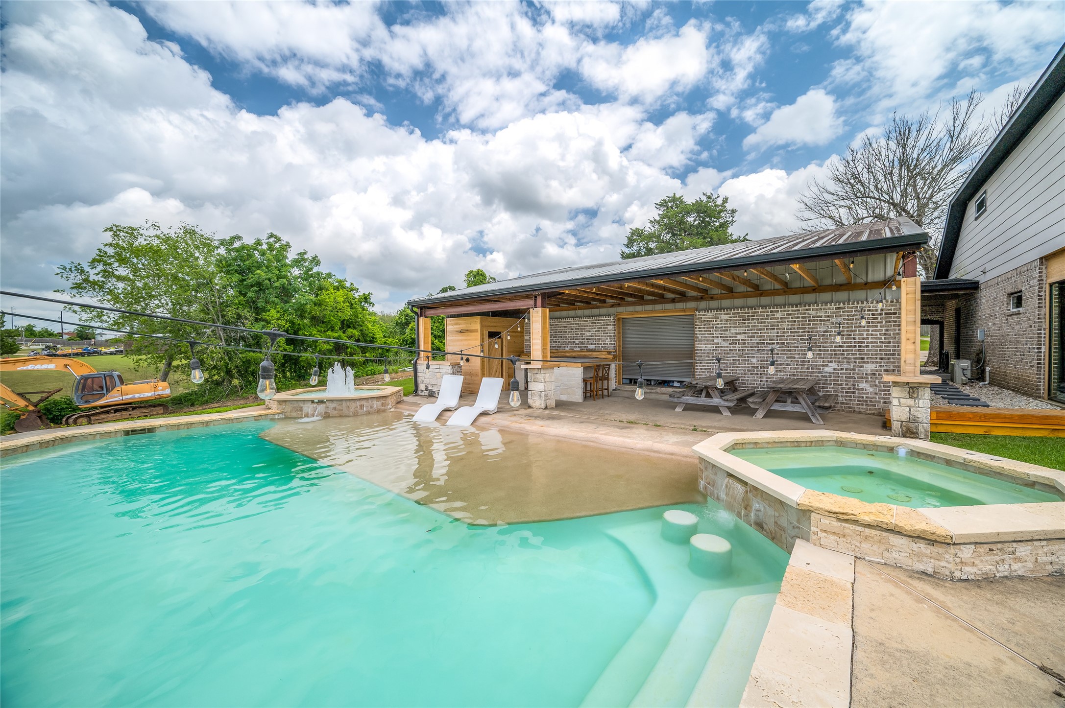 206 Elm Street Highlands, TX 77562 - Photo 5 of 50 18,000 gallon salt water pool with hot tub