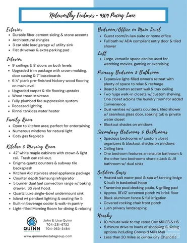 $1,124,900 | 9509 Pacing Lane Northwest, Concord, NC 28027