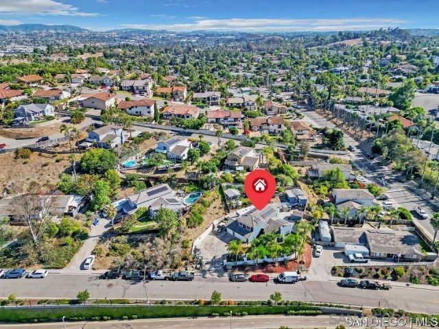 an aerial view of multiple house