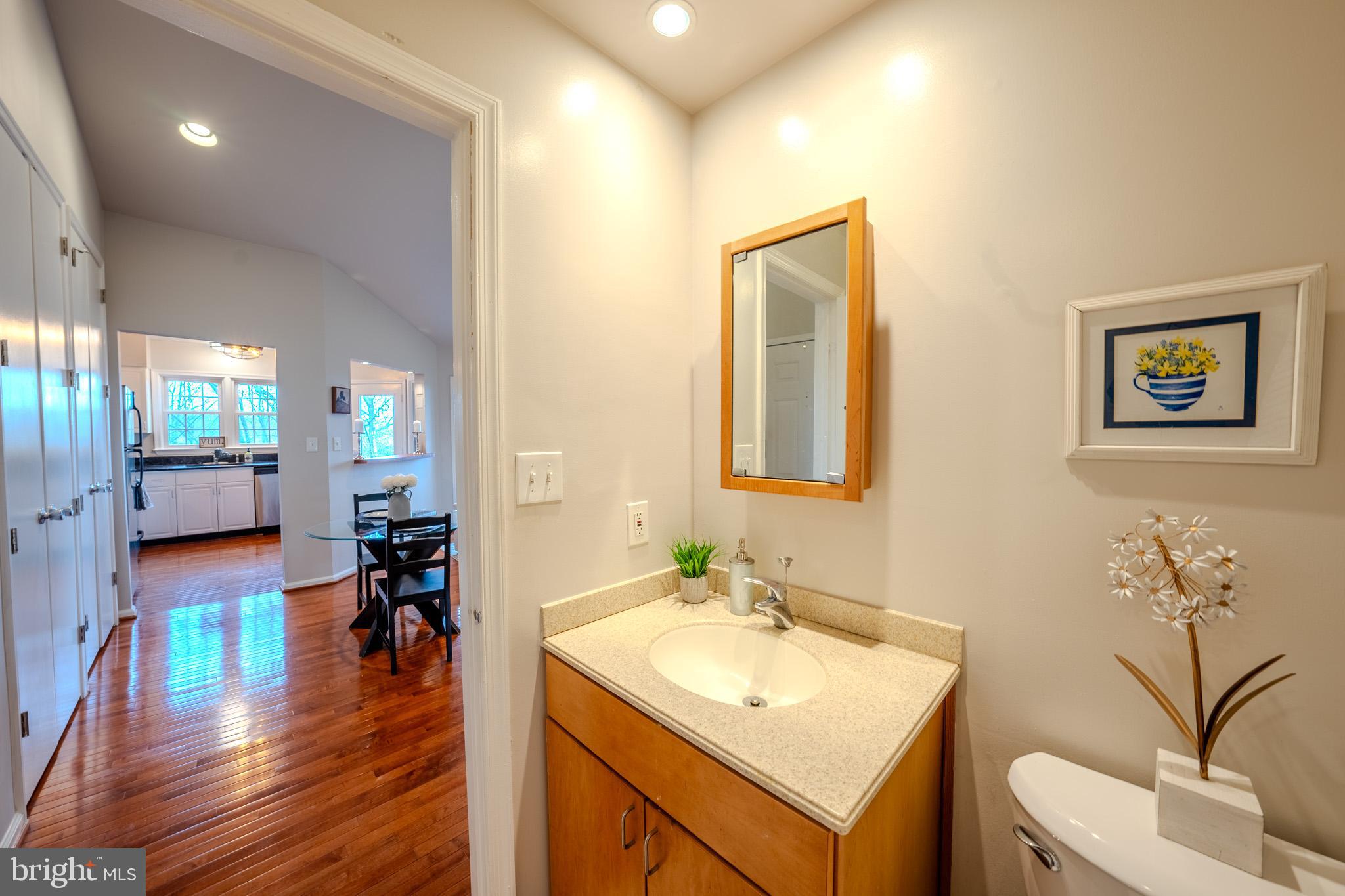 11168 Beaver Trail Court Reston, VA 20191 - Photo 30 of 42 a bathroom with a sink a toilet and mirror