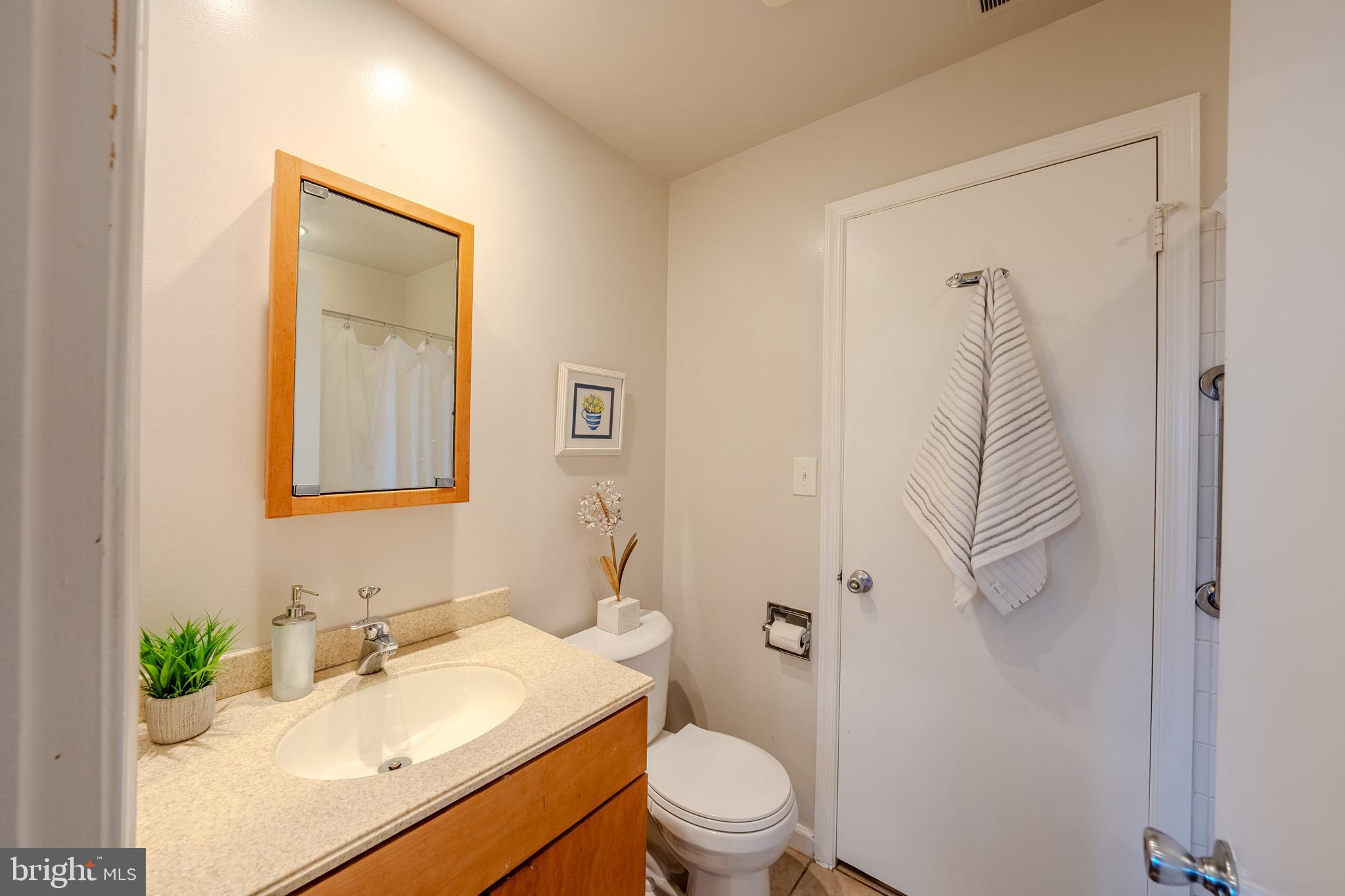 11168 Beaver Trail Court Reston, VA 20191 - Photo 33 of 42 a bathroom with a granite countertop sink toilet and shower