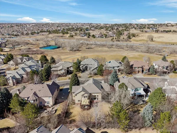 an aerial view of multiple house