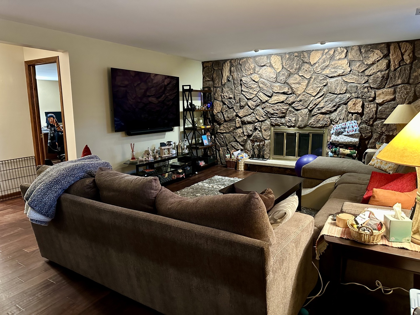 302 North Westgate Road Mount Prospect, IL 60056 - Photo 9 of 26 a living room with furniture and a flat screen tv