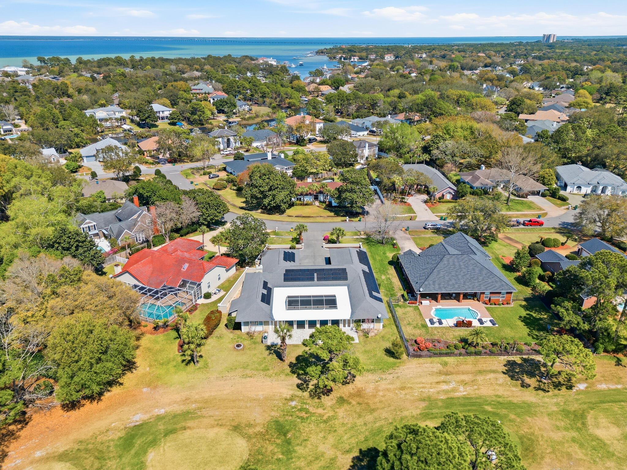 8 Weekewachee Circle Destin, FL 32541 - Photo 51 of 55 an aerial view of residential houses with outdoor space
