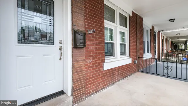 a view of front door of house