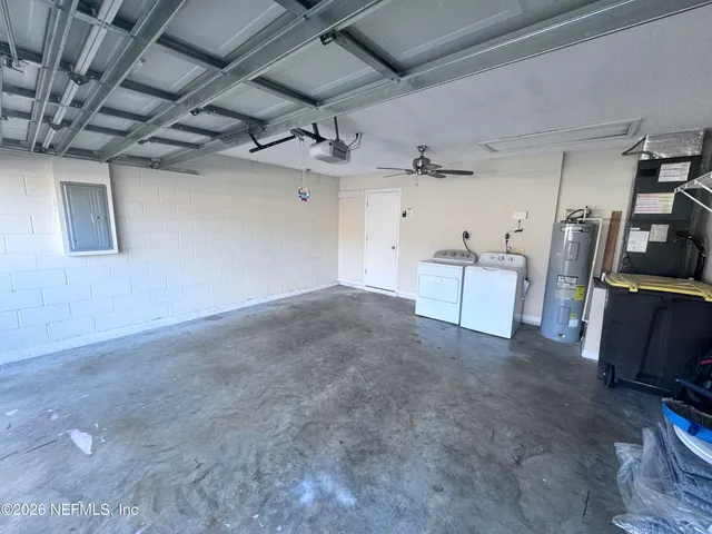 a view of a garage room