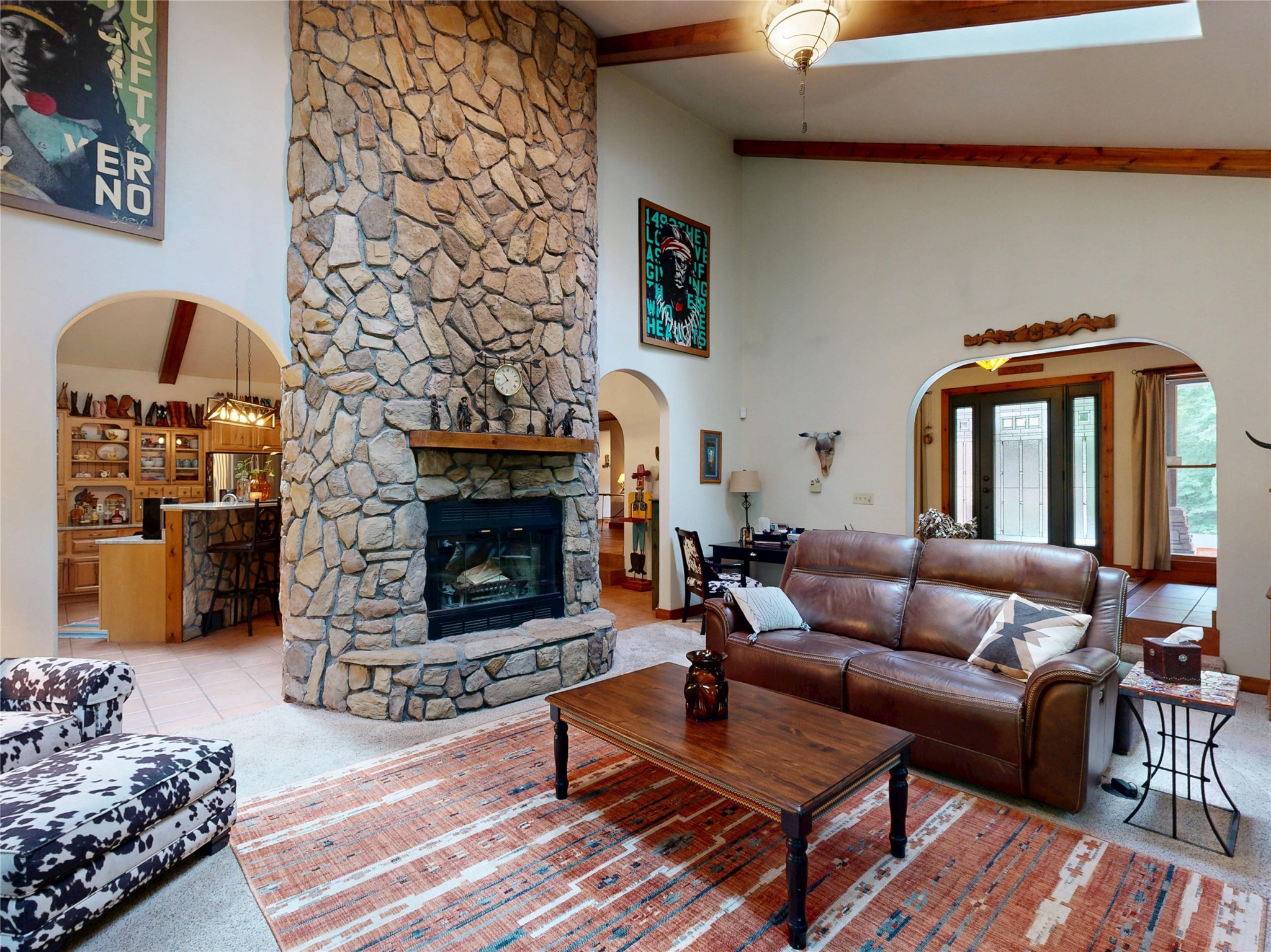 6901 Franklin Road Fairview, PA 16415 - Photo 7 of 50 Living Room With Gas Fireplace & Cathedral Ceilings With Skylights