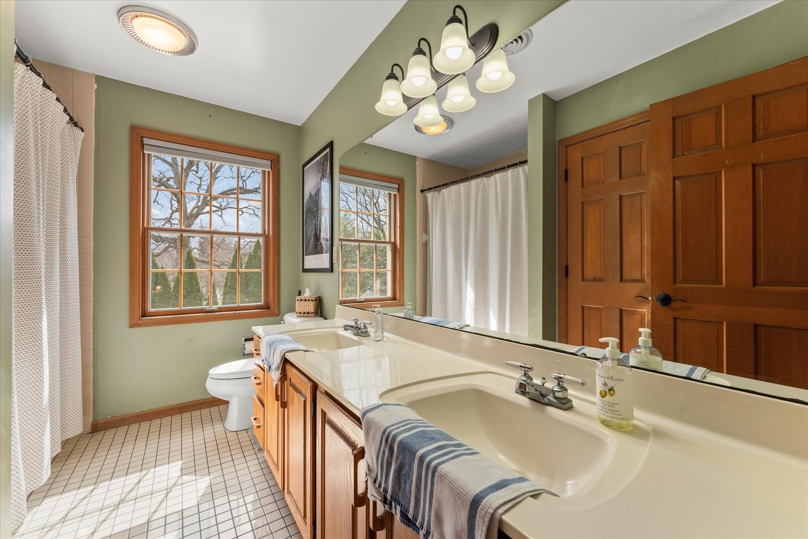 1303 Hickory Tree Court Mahomet, IL 61853 - Photo 38 of 63 a spacious bathroom with sinks mirror and a bathtub