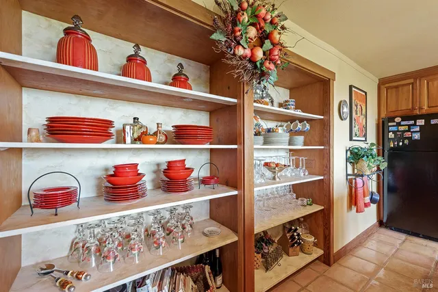 a view of a balcony with a plant