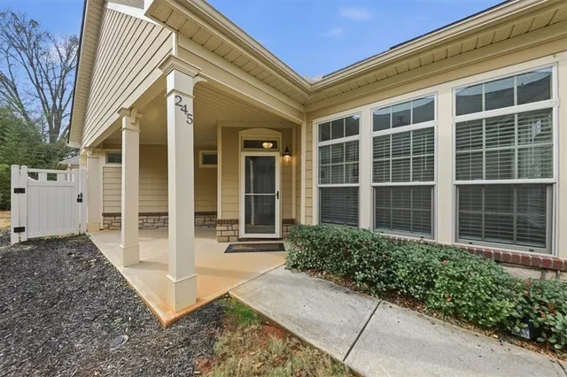 a view of a building with a window
