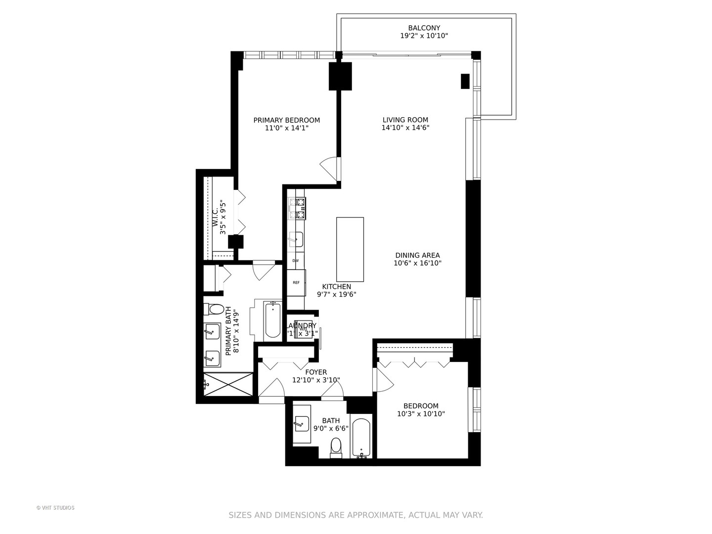 321 South Sangamon Street, Unit 906 Chicago, IL 60607 - Photo 11 of 11 a picture of floor plan