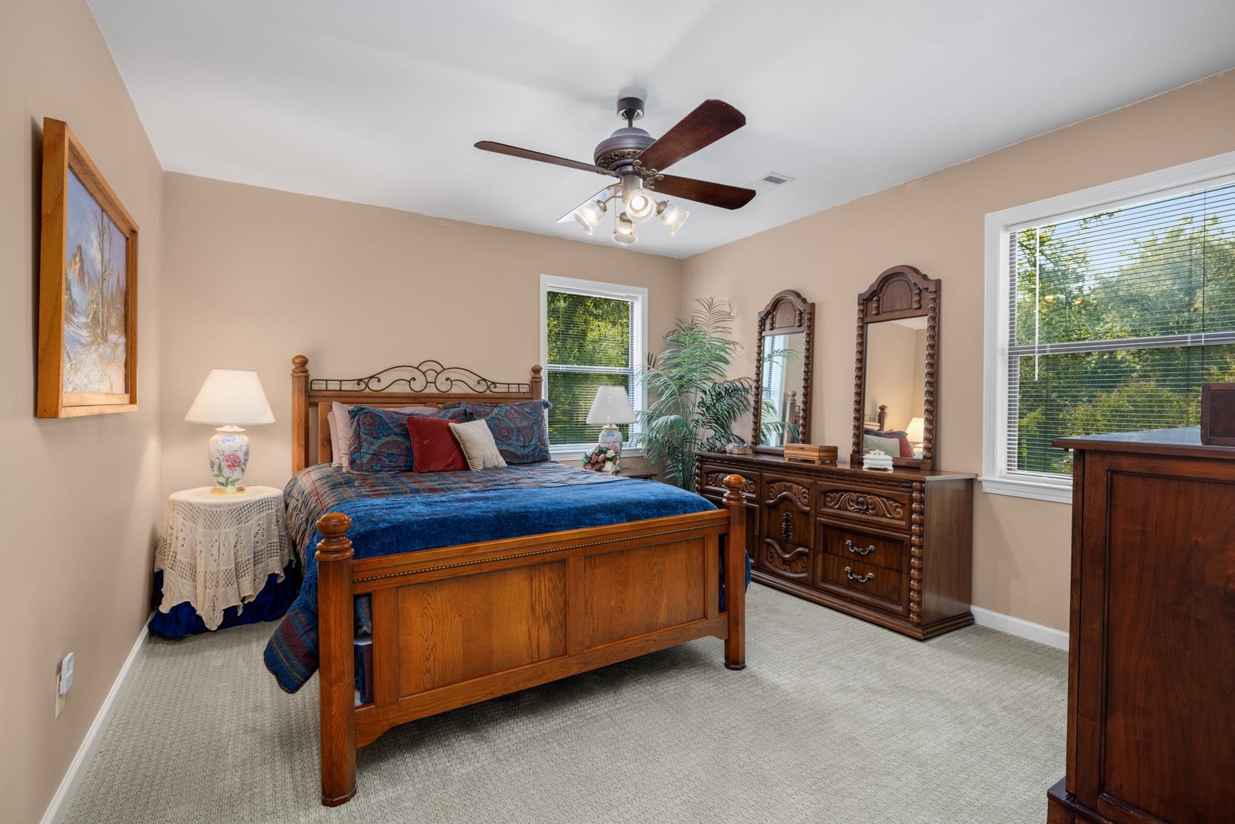 120 Blueberry Road Eads, TN 38028 - Photo 32 of 40 Smooth Ceilings, ceiling fan, carpet, blinds, large closest and great lighting!
