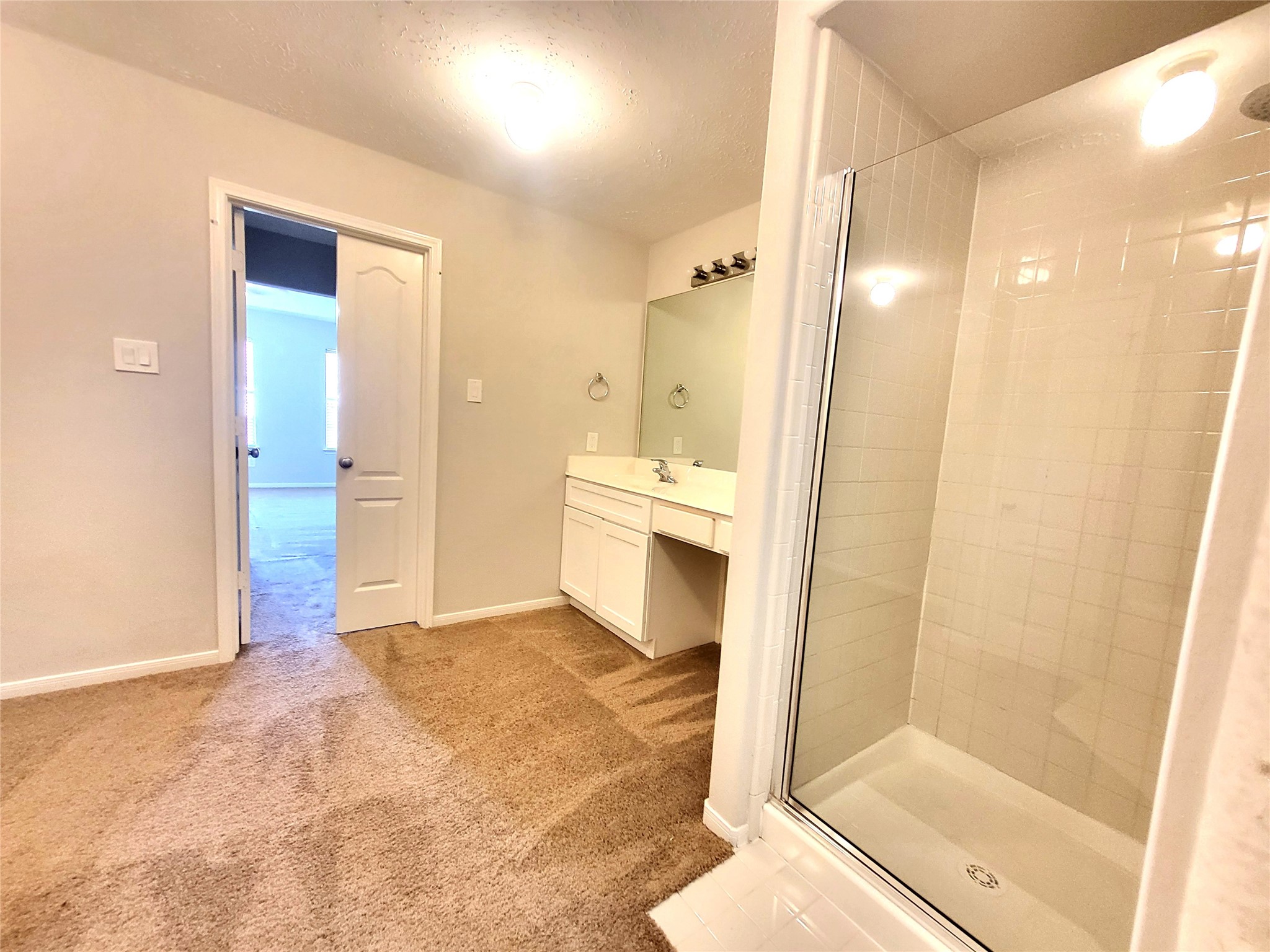 7415 Hollister Ridge Houston, TX 77040 - Photo 24 of 36 a bathroom with a shower and a sink