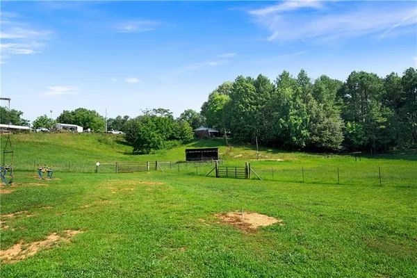 a house with trees in front of it