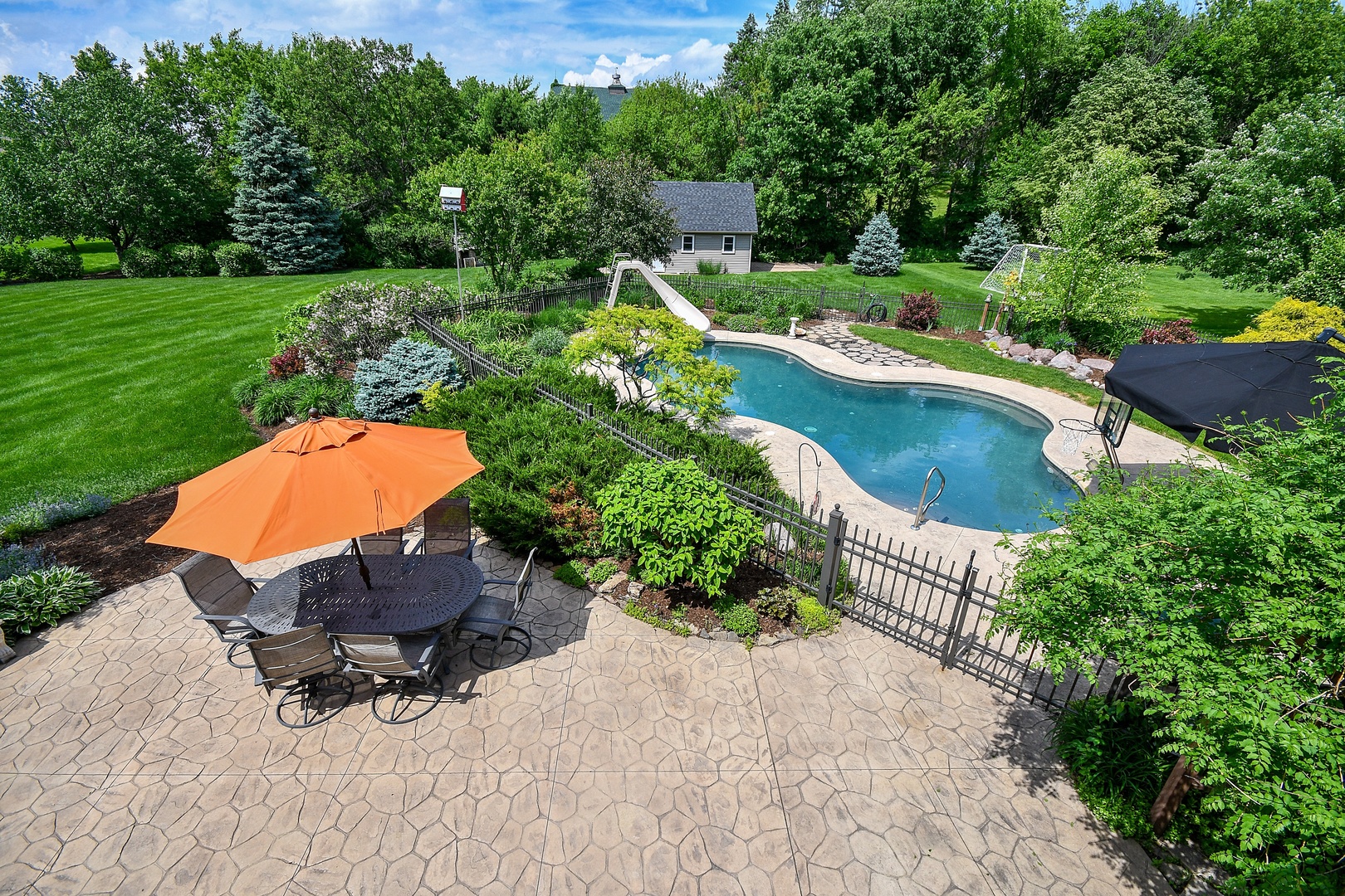 37W488 Grey Barn Road St. Charles, IL 60175 - Photo 24 of 25 an aerial view of a house with outdoor space pool seating area and yard