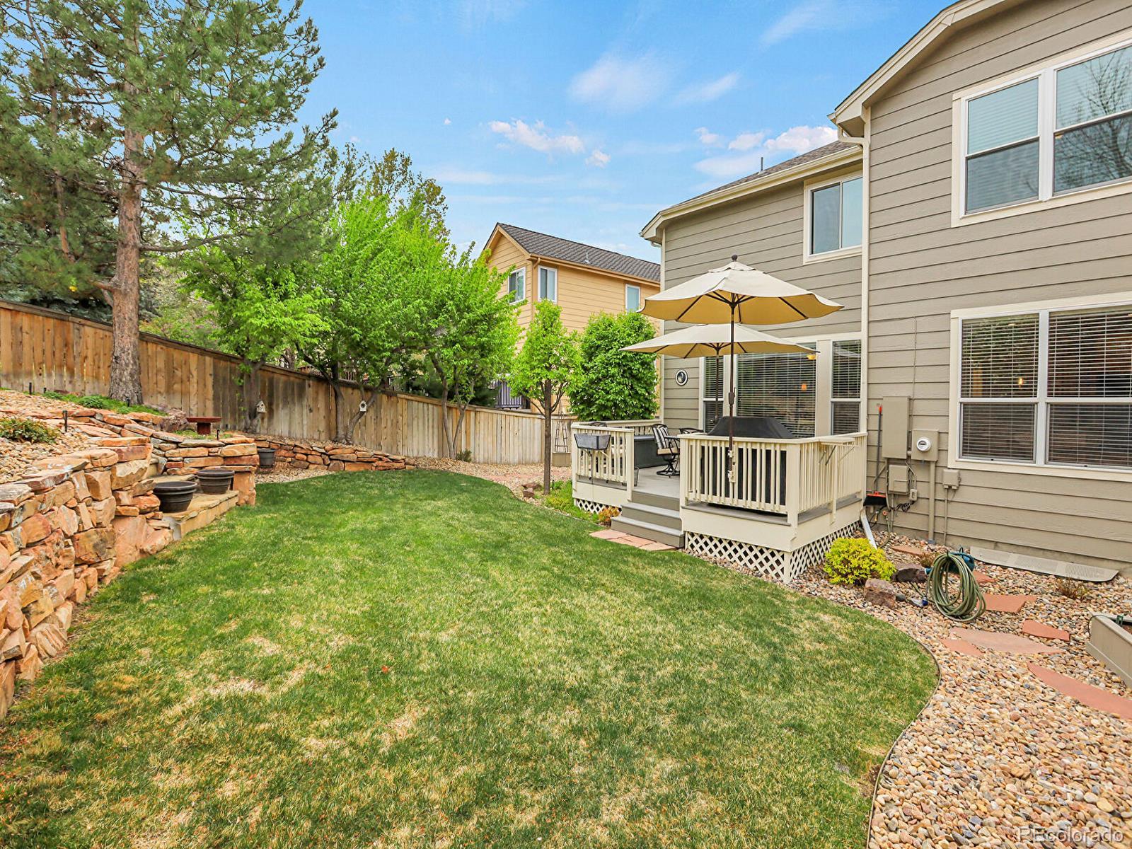 7138 Mountain Brush Circle Highlands Ranch, CO 80130 - Photo 48 of 50 a view of a house with backyard and sitting area