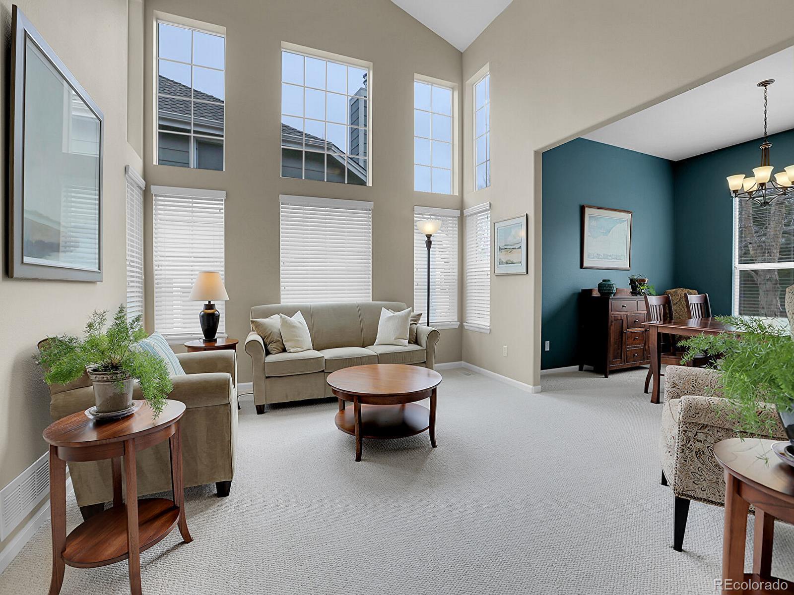 7138 Mountain Brush Circle Highlands Ranch, CO 80130 - Photo 5 of 50 a living room with furniture and a large window