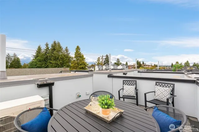 a view of outdoor space with seating space