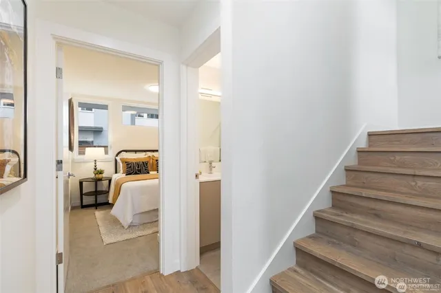 a en suite bathroom with a sink and a mirror