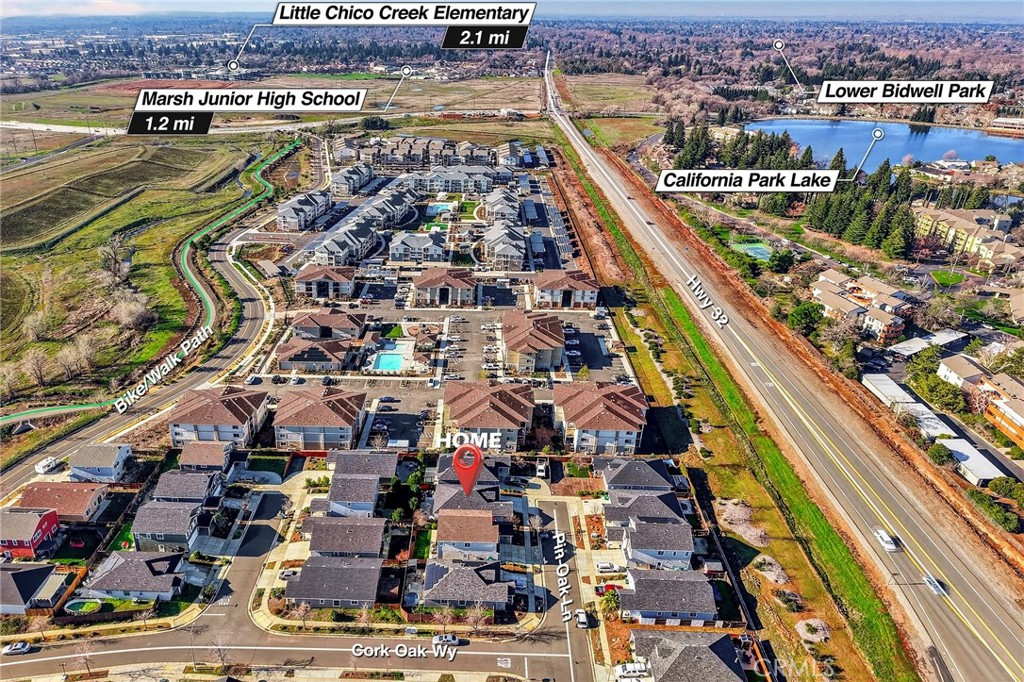2855 Pin Oak Lane Chico, CA 95928 - Photo 44 of 48 an aerial view of a city