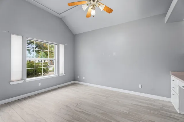 an empty room with window