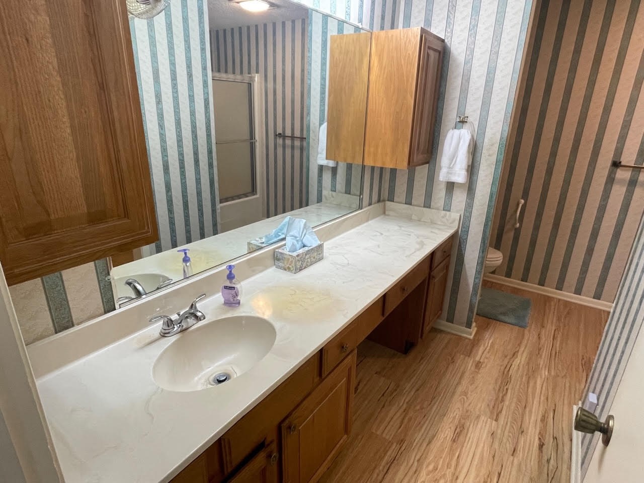 1732 Ave C, Unit A El Campo, TX 77437 - Photo 10 of 22 a bathroom with a sink and a mirror