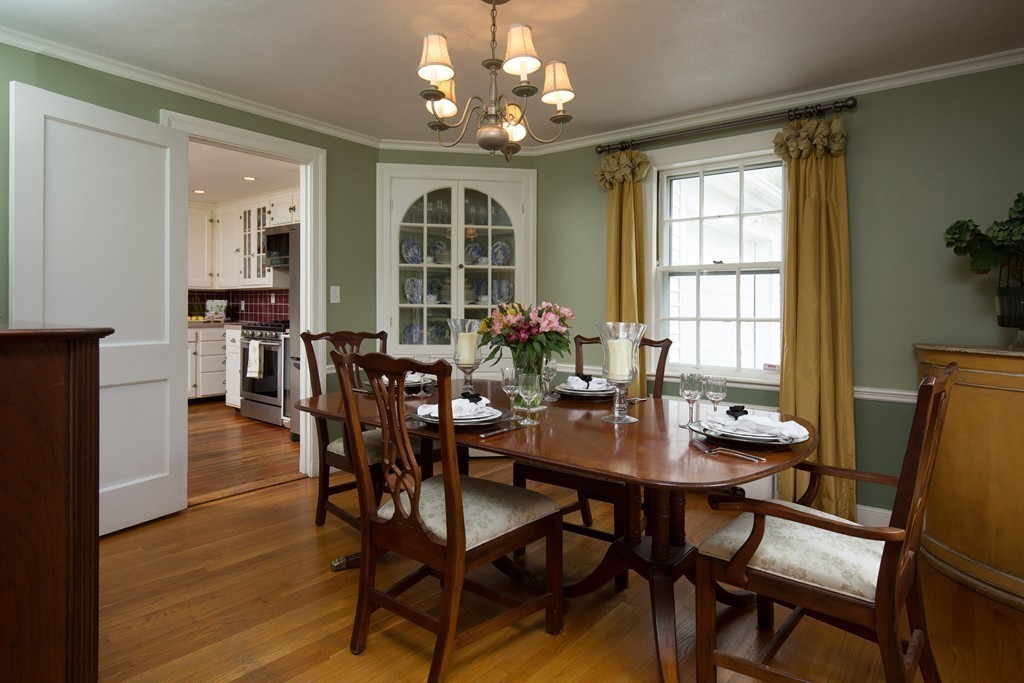 57 Fuller Brook Road Wellesley, MA 02482 - Photo 4 of 12 a view of a dining room with furniture window and wooden floor
