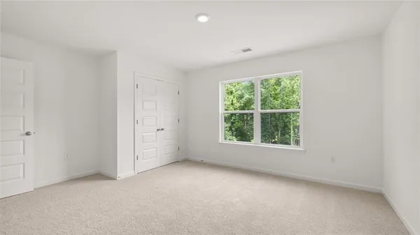 an empty room with a window