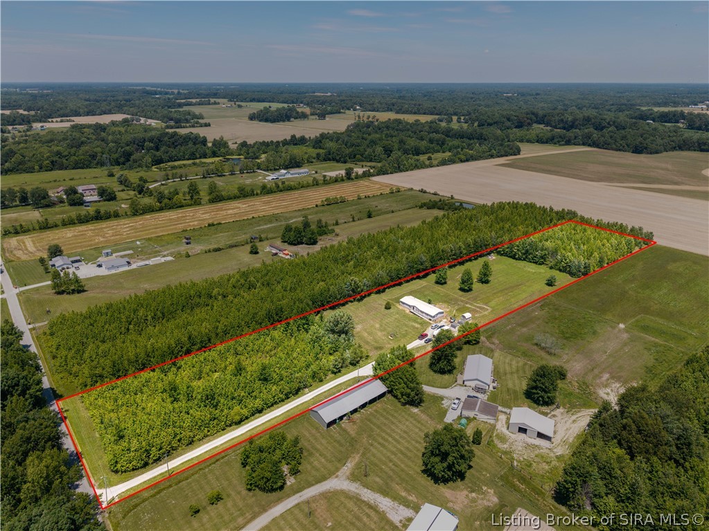 11318 Cortner Road Marysville, IN 47141 - Photo 5 of 43 Aerial View, 5.99 acres