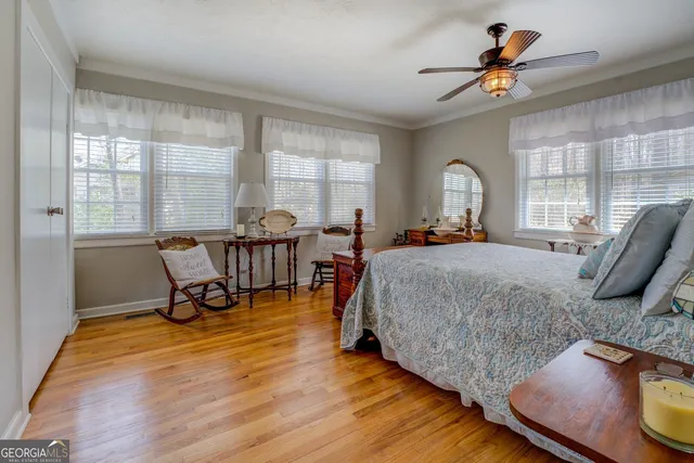 a view of a lake with a mountain view
