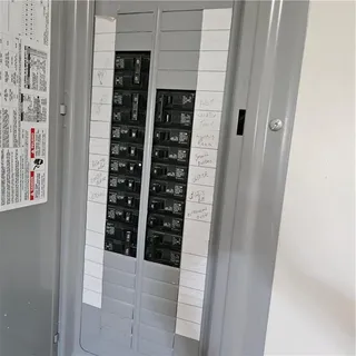 a close up view of electric board