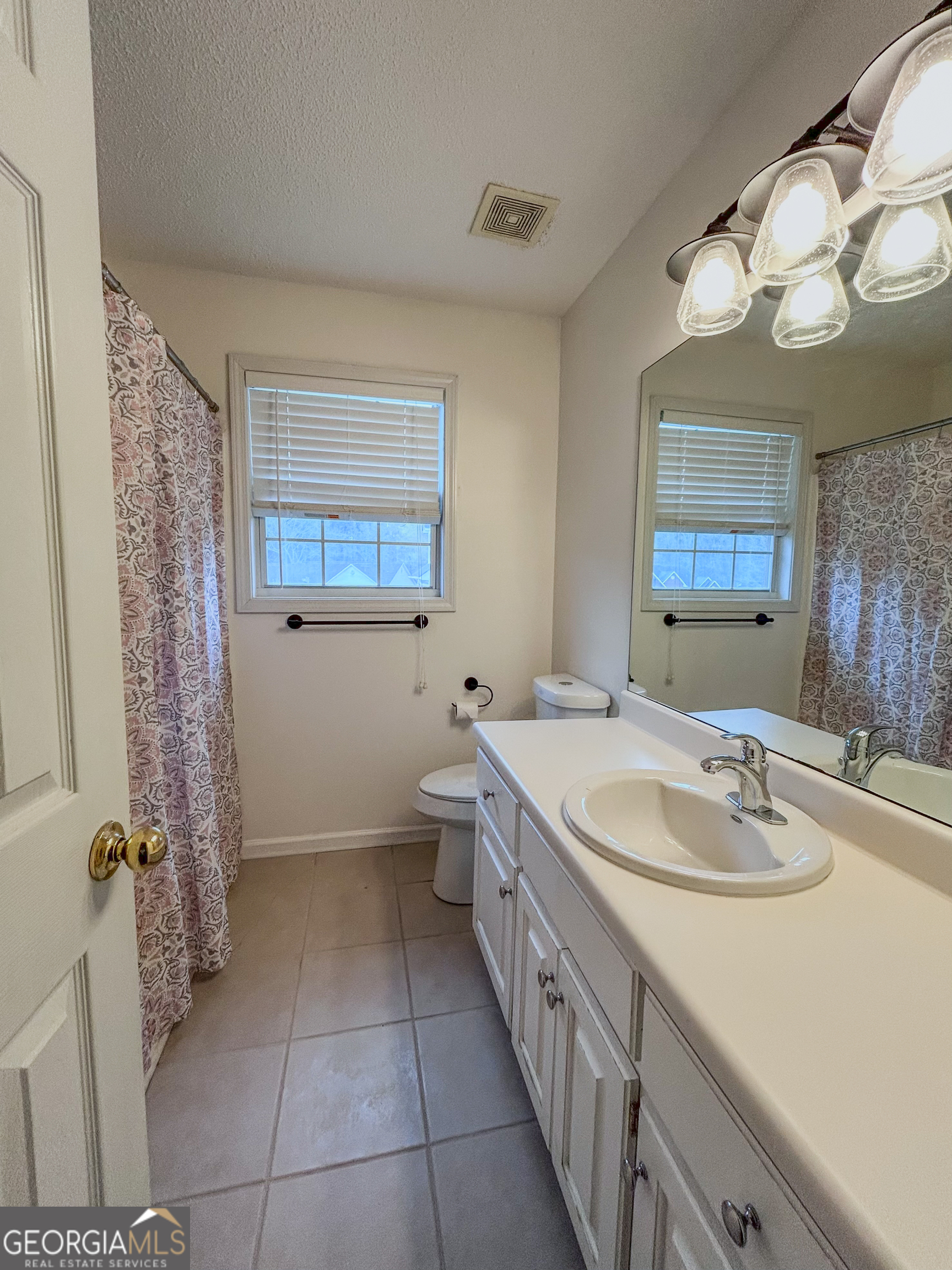 408 Mosby Lane Locust Grove, GA 30248 - Photo 14 of 17 a spacious bathroom with a double vanity sink a toilet and a mirror