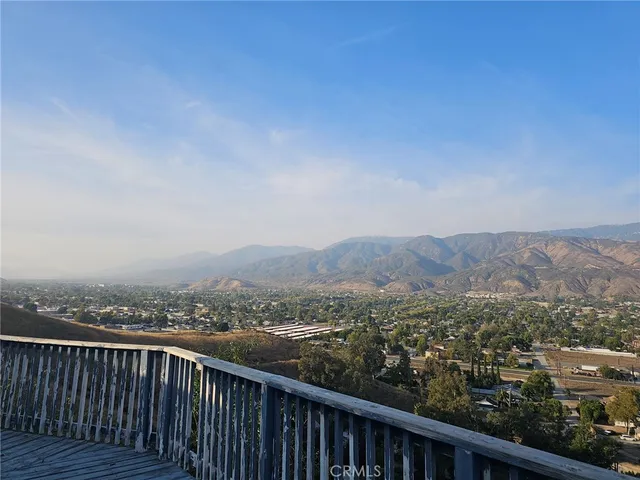 a view of city and mountain