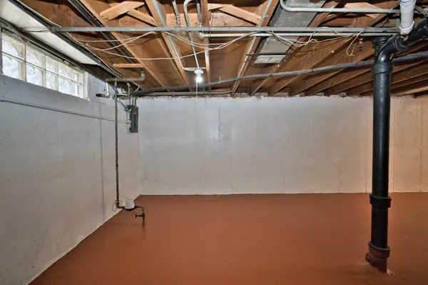 an empty room with a window