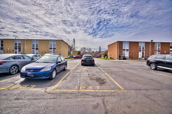 a car parked in front of a building