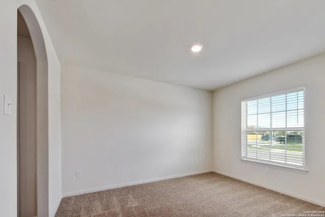 an empty room with a window